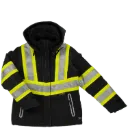 SJ41 Manteau Femme court Hv -Polyester Noir Hv -TOUGH DUCK