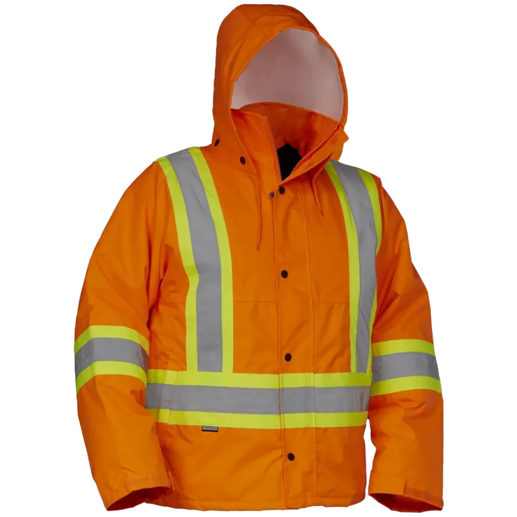 024-EN610R Manteau court Hv -Polyester Orange Hv -FORCEFIELD