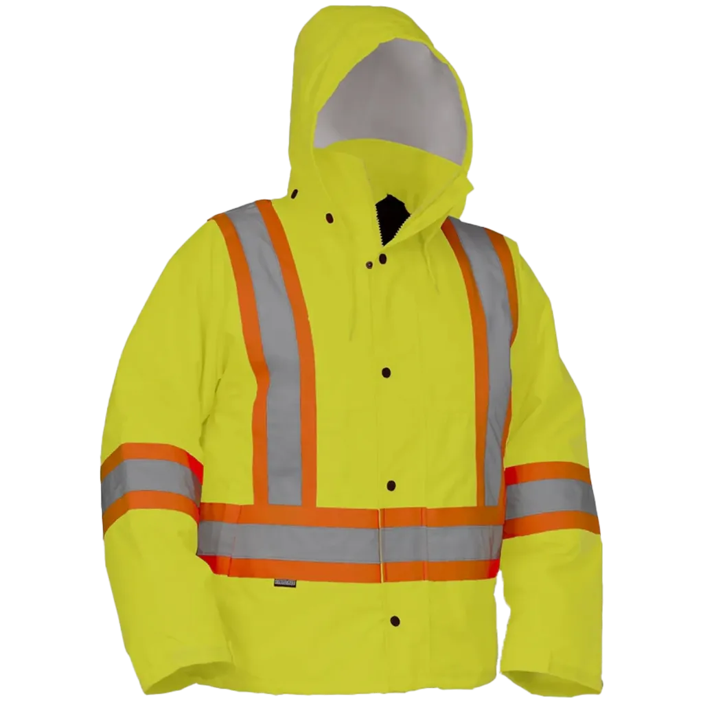 024-EN610R Manteau court Hv -Polyester Lime -FORCEFIELD
