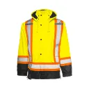 TP6YB Manteau multicouche Hv 6/1 -Polyester Jaune Noir Hv -WASIP