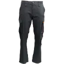 ROUTE 66 Pantalon cargo en Polyester-Rayonne Noir -ORANGE RIVER
