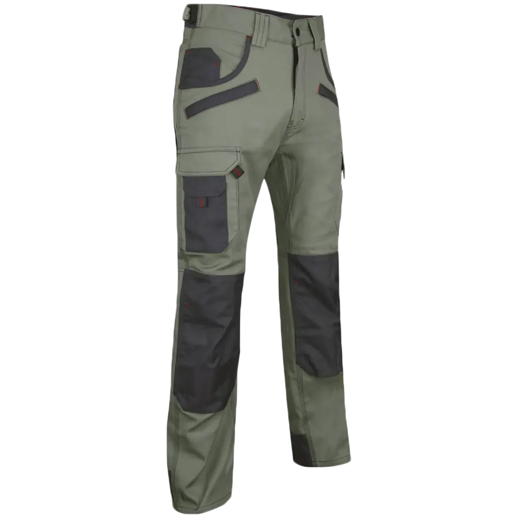1478 Sécateur Pantalon avec Genouillère Kaki/Gris Nuit -HUGOSTRONG