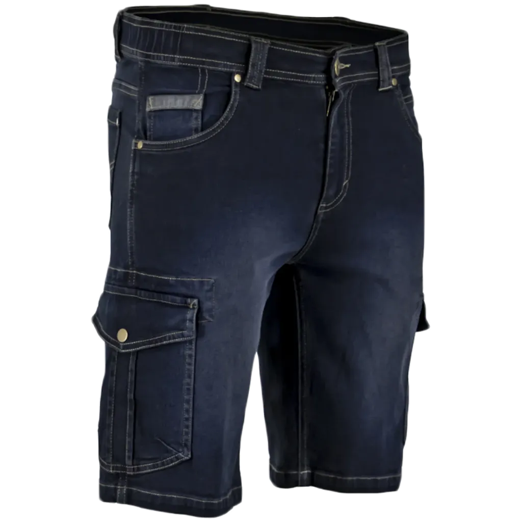 PAC4010 Bermuda cargo en jeans extensible Denim