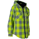 024-WLC38QHSZ Veste a carreaux capuchon / Zip -Flannel Jaune Fluo -FORCEFIELD