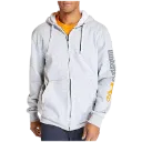 VES2051 Veste avec capuchon et zip en polycoton Gris pâle