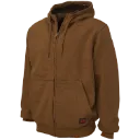 WJ21 Veste / capuchon et zip - Poly/coton Melange Brun -TOUGH DUCK