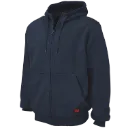 VES2082 Veste / capuchon et zip  Poly/coton Marine