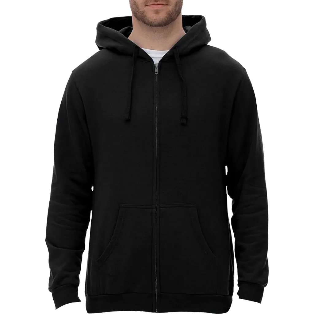 3331 Veste / capuchon et zip -Poly/coton Noir -M&O