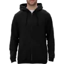 3331 Veste / capuchon et zip -Poly/coton Noir -M&O