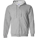 18600 Veste / capuchon et zip -Poly/coton Gris Sport -GILDAN