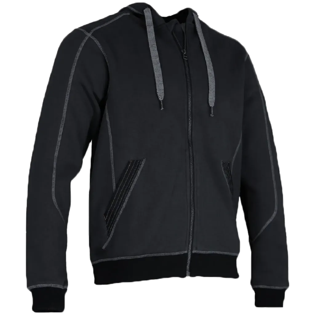 CHARPENTE Veste à capuchon avec zip Gris Noir -HUGOSTRONG