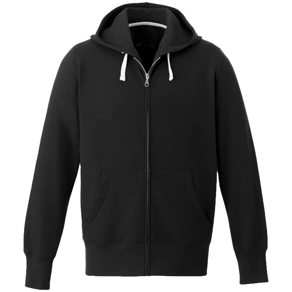 VES2280 Veste avec capuchon et zip en polycoton Noir