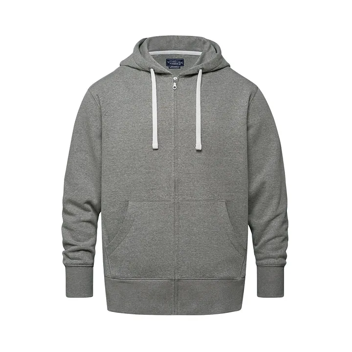 VES2373 Veste avec capuchon et zip en molleton Gris