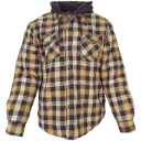 TK-1781 Veste à carreaux avec zip & capuchon Dark Sand -TASK