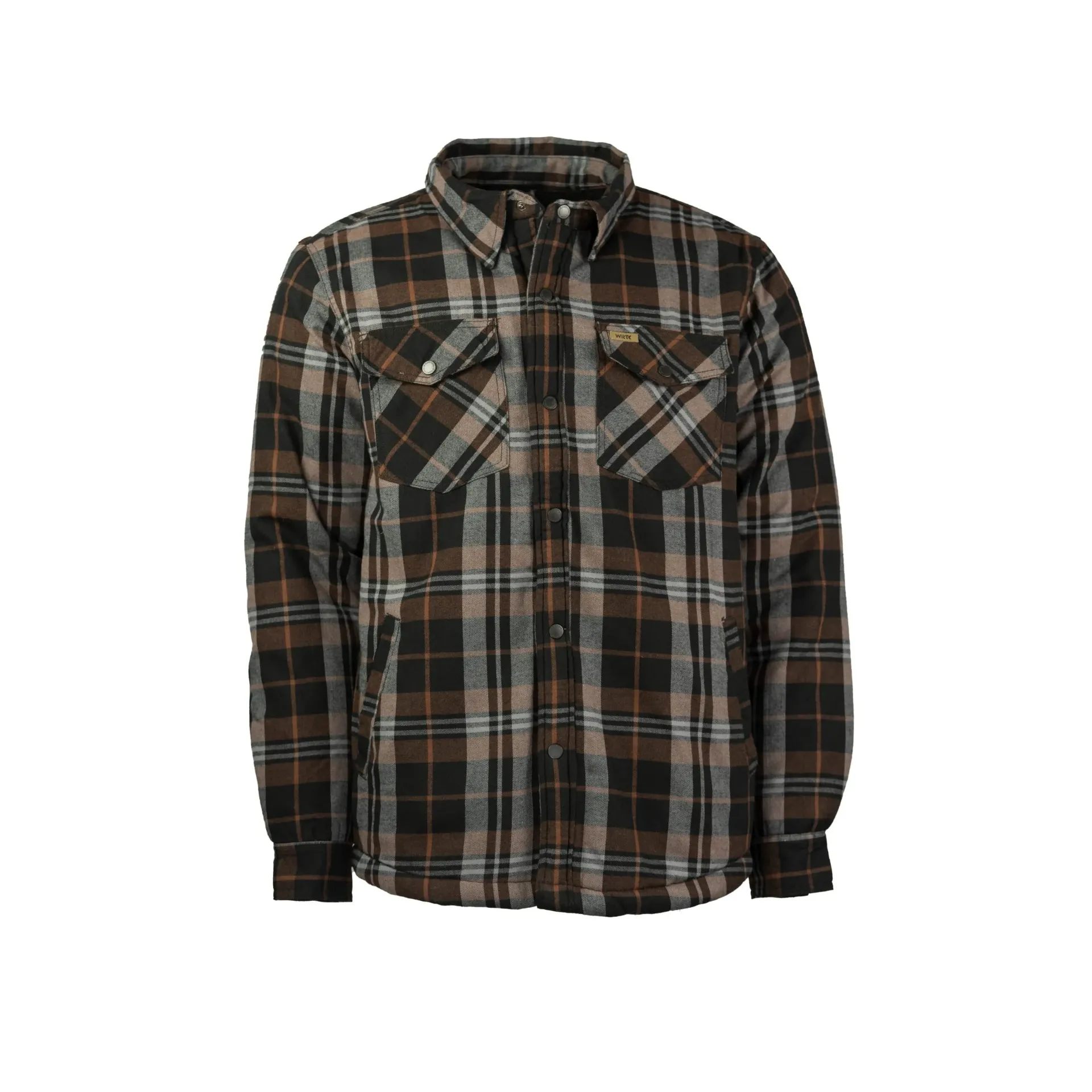 TK-1871 Veste à carreaux avec boutons-pressions Rouge Vin -TASK