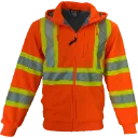 SJ16 Veste Hv / capuchon & zip -Polyester Orange Hv -TOUGH DUCK