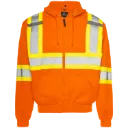 TH3O Veste Hv / capuchon & zip -Polyester Orange Hv -WASIP