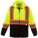 L00682 Veste Hv Capuchon/Zip -Polyester Jaune Hv -CX2