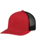 8E019M Casquette ventillé Rouge Noir -AJM