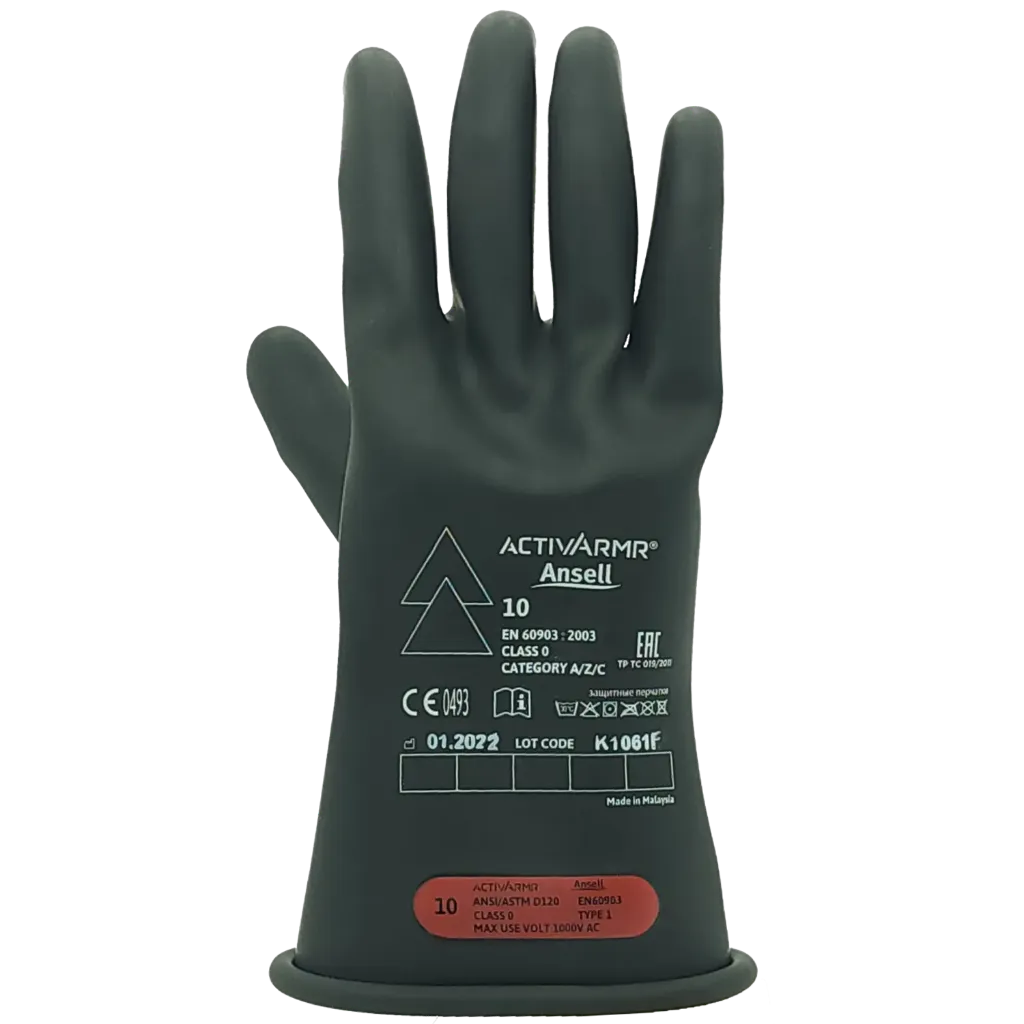 RIG011B Gants isolants électriques -1000V Noir -ActivArmr